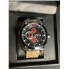 Image 2 : MEN'S LATOR CALIBRE L9180 CHRONOGRAPH WATCH, 42 MM CASE, BLACK DIAL WITH RED