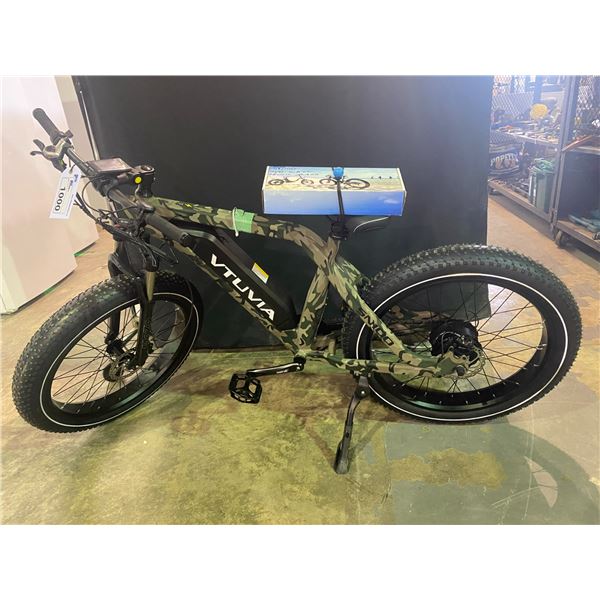 NEW VTUVIA E-BIKE, FAT TIRE 26" X 4", 7 SPEED, 750 WATT, 13AH, COLOUR DISPLAYS, 5 PAS & THROTTLE,