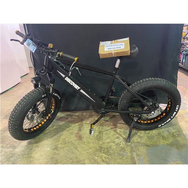 NATKO FAT TIRE DISCOVERY MODEL E-BIKE, 48 VOLT BATTERY, 350 WATT MOTOR, DISPLAY 5PAS & THROTTLE,