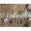 Image 1 : SHELF OF ASSORTED CRYSTALEX CRYSTAL INCLUDING; SHOT GLASSES, CHAMPAGNE GLASSES & DECANTERS