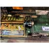 Image 2 : SHELF OF ASSORTED FISHING EQUIPMENT INCLUDING; ROD, NET & 2 TACKLE BOXES WITH CONTENTS