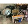 Image 2 : ASSORTED DRUM EQUIPMENT INCLUDING; SYMBOLS, BENCH, TOM TOMS, SKINS, STICKS & MORE