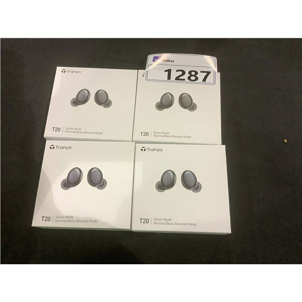 4 TRANYA T20 WIRELESS INNER EAR BUDS