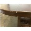 Image 2 : DARK STAINED INLAY WOOD WITH LEAF BAR HEIGHT TABLE 60"X42"X37"