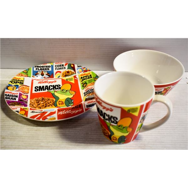 3 PC VINTAGE KELLOGGS DISH SET