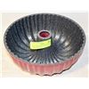 Image 1 : NEW RED CURTIS STONE FLUTED TUBE CAKE PAN.