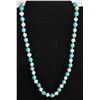 Image 1 : #259-FRESH WATER PEARL & BLUE TOURQOISE NECKLACE