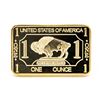 Image 1 : 100 MILS .999 FINE GOLD CLAD 1 OZ BUFFALO BAR