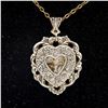 Image 2 : CLOCK WORK HEART NECKLACE 20" LONG CHAIN