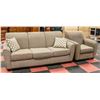 Image 1 : 3 SEATER SOFA & ARMCHAIR SET