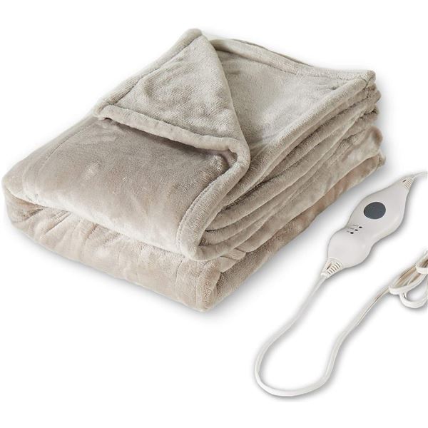 NEW TEFICI PLUSH ELECTRIC HEATED THROW BLANKET