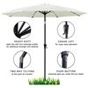 Image 2 : NEW REPACKAGED C-HOPETREE 11' IVORY PATIO UMBRELLA