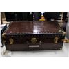 Image 1 : VINTAGE HARD TRAVEL CASE WITH BRASS ACCENTS