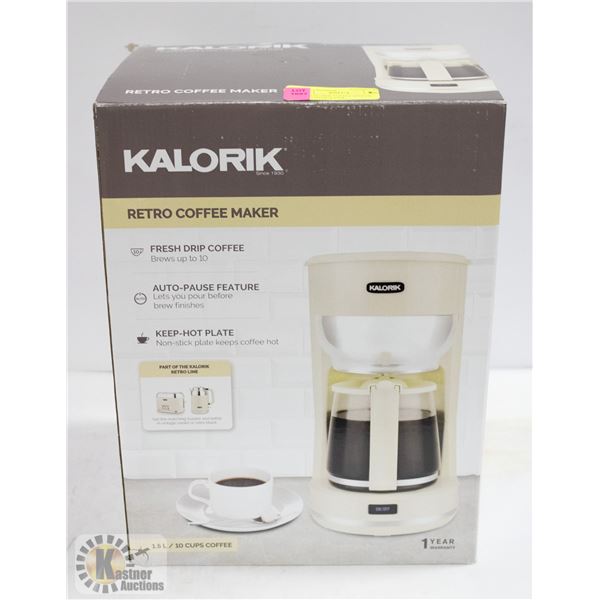 NEW KALORIK COFFEE MAKER, RETRO DESIGN LINE