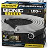 Image 1 : REPACKED NEW BIONIC STEEL HOSE W/7 SPRAYER NOZZLE,100FT