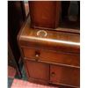 Image 2 : VINTAGE DECO STYLE WALNUT SMALL CHINA CABINET