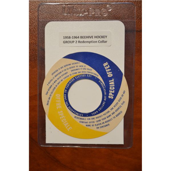 1958-1964 Beehive Hockey Group 2 Redemption Collar