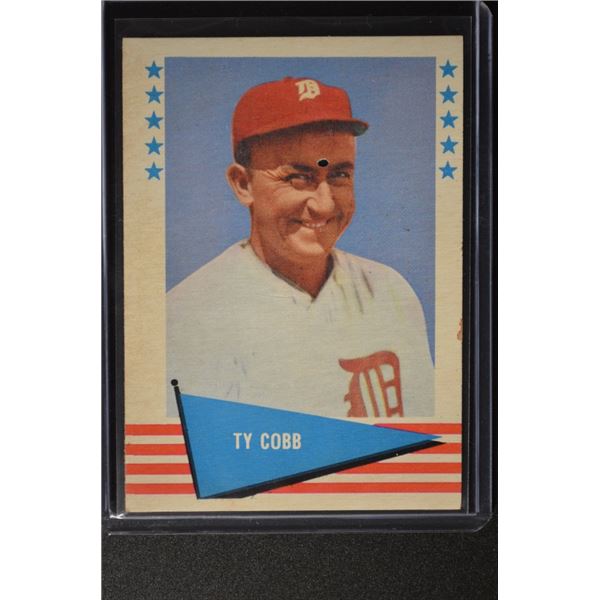 1961 Fleer #14 Ty Cobb (Pinhole)