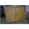 Image 8 : NEW MODERN GLASS DOOR CABINET WITH LOCKING STORAGE, SOFT CLOSE DOORS