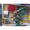 Image 1 : Shear metal shears, drill bits, small box of screws
