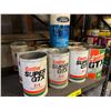 Image 2 : Group of castrol super gtx motor oil cans & ford automatic transmission fluid can