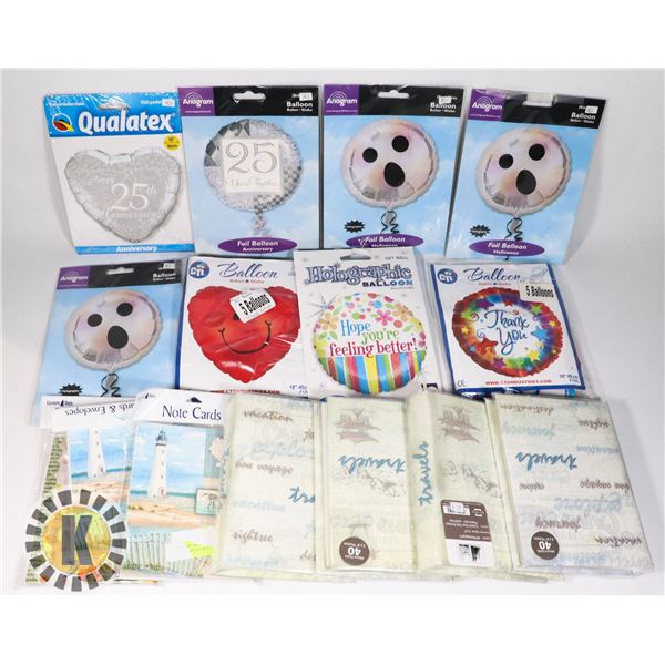 FLAT OF ASSORTED FOIL BALLOONS AND MORE