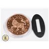 Image 1 : PURE .999 1-OZ FINE COPPER ROUND "LEO"