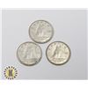 Image 1 : 1963, 1957, 1962 CANADIAN SILVER DIMES