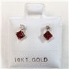 Image 2 : 10K YELLOW GOLD GARNET(0.4CT) DIAMOND(0.06CT)