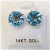 Image 2 : 14K YELLOW GOLD BLUE TOPAZES(6.9CT)
