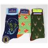 Image 1 : 3 NEW PAIRS OF MEN'S CREW SOCKS