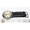 Image 1 : 945-100 BETONE QUARTZ BLACK LEATHER BAND WATCH