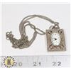 Image 1 : 940-118 CLOCK PENDANT NECKLACE