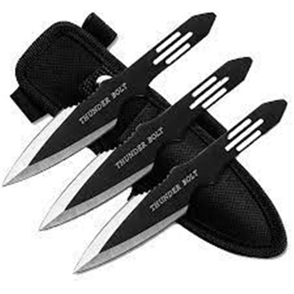 Perfect Point RC-595-3 Thunder Bolt Throwing Knife Set with Three ...