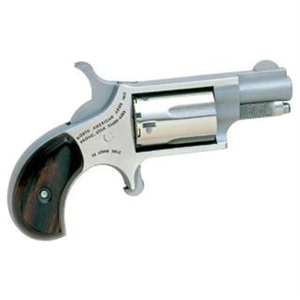 NAA MINI REVOLVER 22LR 1 1/8" SS ROSEWOOD 5RD