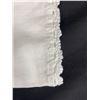 Image 2 : Beautiful Hand Embroidered White Linen Tablecloth with Crochet Lace Finish. Excellent Quality, Prist