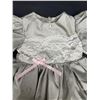 Image 4 : Lot of 2 Very Nice Doll Dresses with Lace, 12" and 13" Long