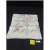 Image 1 : Large Vintage Hand Embroidered Floral Cross Stich Tablecloth 100% Cotton 48 x 48", Great Condition B