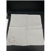 Image 2 : Lot of 6 Vintage White Linen with Periwinkle Madeira Embroidery Napkins Excellent Condition