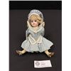 Image 1 : Miniature Bisque Doll  with Glass eyes and Original Dress. No Marks. Original