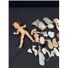 Image 2 : Lot Of Vintage Collectible Doll Parts Including Heads, Legs, Shoes, Etc.