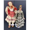 Image 1 : Lot of 2 Vintage Collectible Dolls Including Yugoslavian National Costume Doll Late 1950s