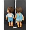Image 2 : Lot of 2 Vintage Collectible Dolls Including Tiny Chatty Baby with Original Clothing
