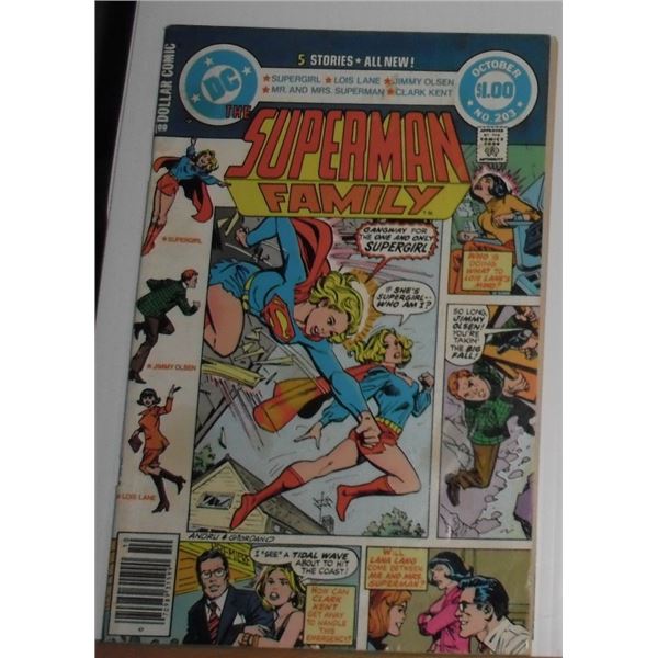 Near mint or mint 5 stories Superman Family Vol 27 #203 1980 - bande dessinée presque neuve ou neuve