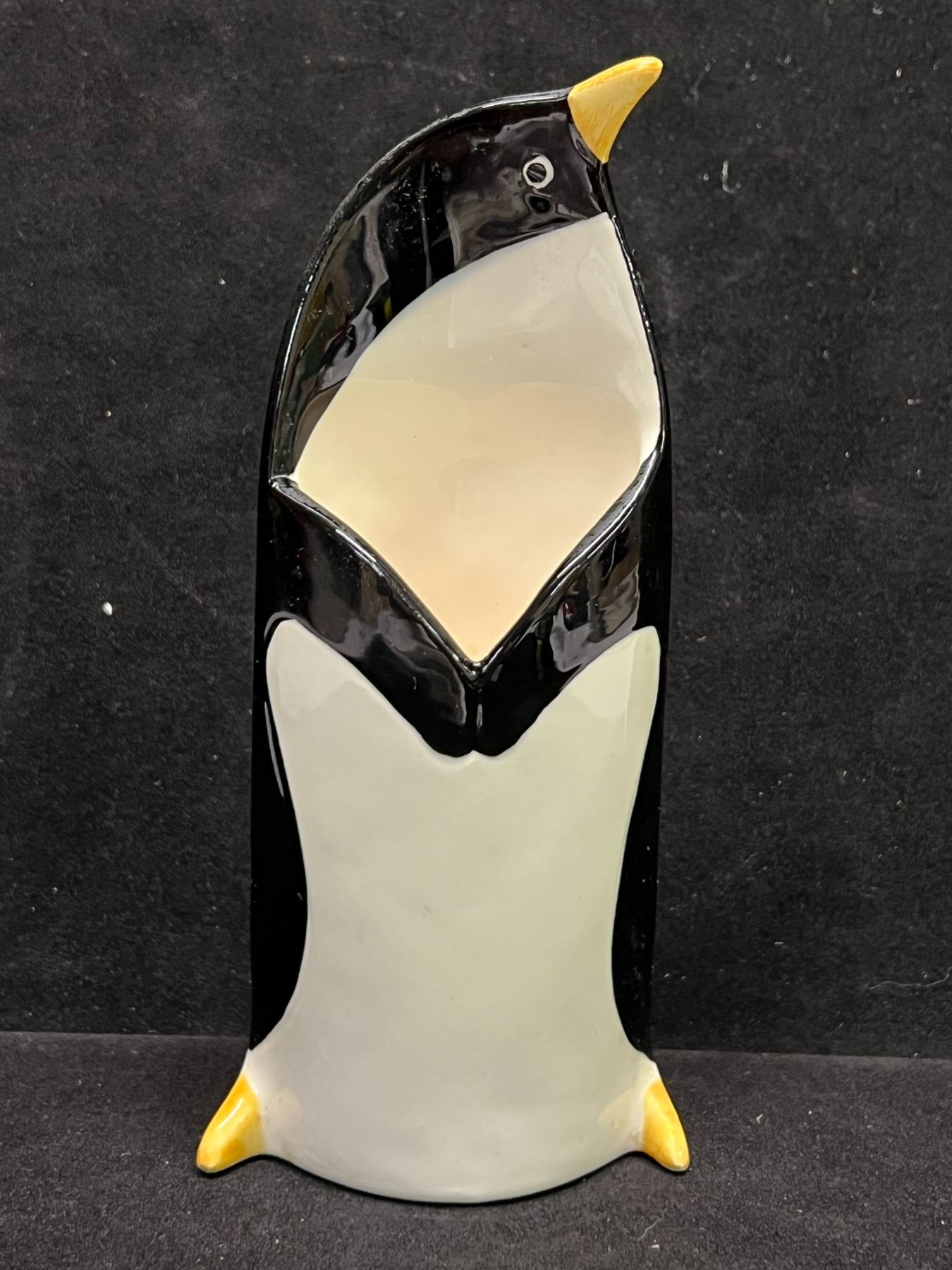 Vintage Fitz & Floyd Ceramic Penguin Vase Japan Approx 6"T 2.75"W