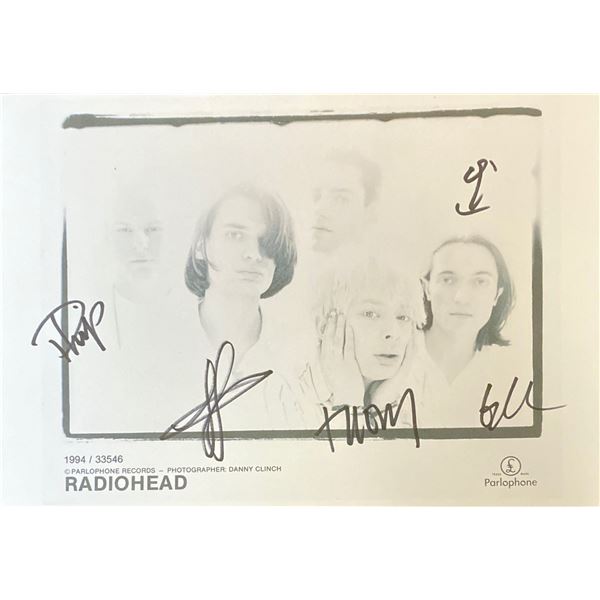 Signed Radiohead Media Press Photo