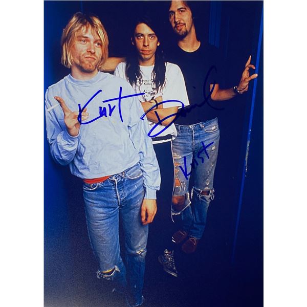 Autograph Signed Nirvana Photo