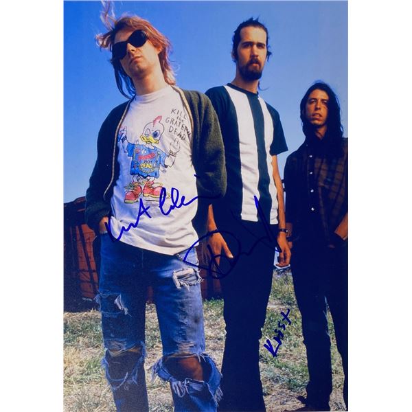 Autograph Signed Nirvana Photo