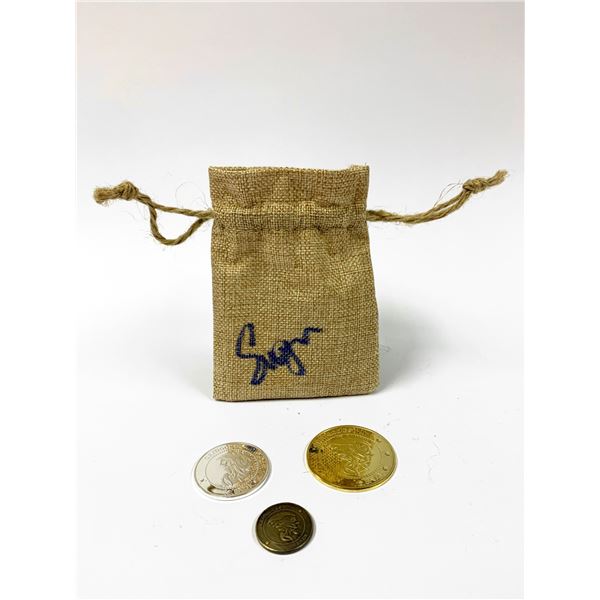 Autograph Signed Harry Potter Coins Pouch