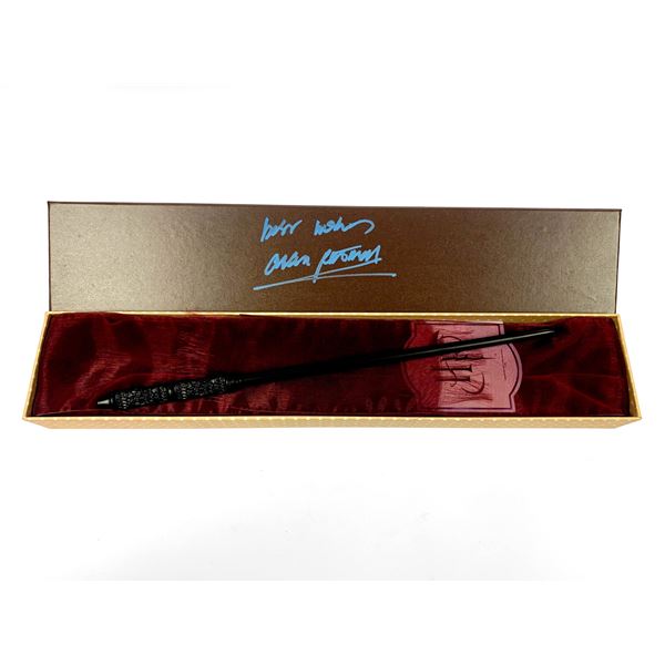 Autograph Signed Alan Rickman Wand
